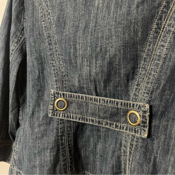 Live A Little Blue Jean Jacket with button and zipper details - Picture 8 of 8